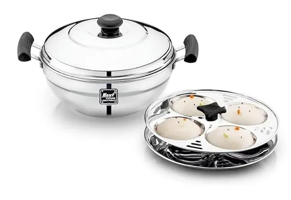 Next Future Idli Steamer Stainless Steel 2 Plate 8 idlis Idli Maker Steel